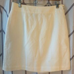 Talbots white A-Line Skirt Irish linen